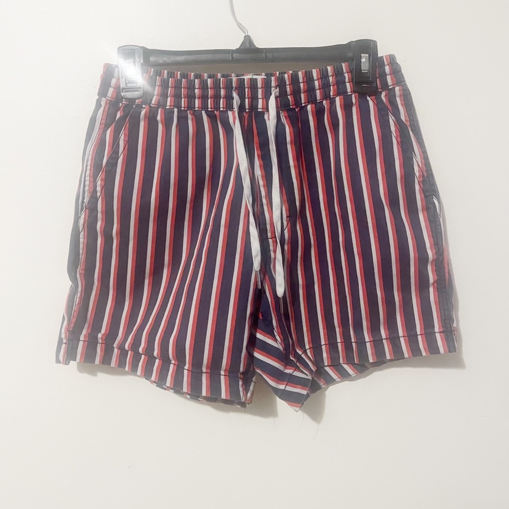Urban Outfitters Mens Red White & Blue Horizontal Striped Boy Shorts